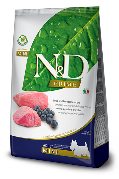 N&amp;D DOG PRIME ADULT MINI AGNELLO/MIRTILLO 2,5Kg