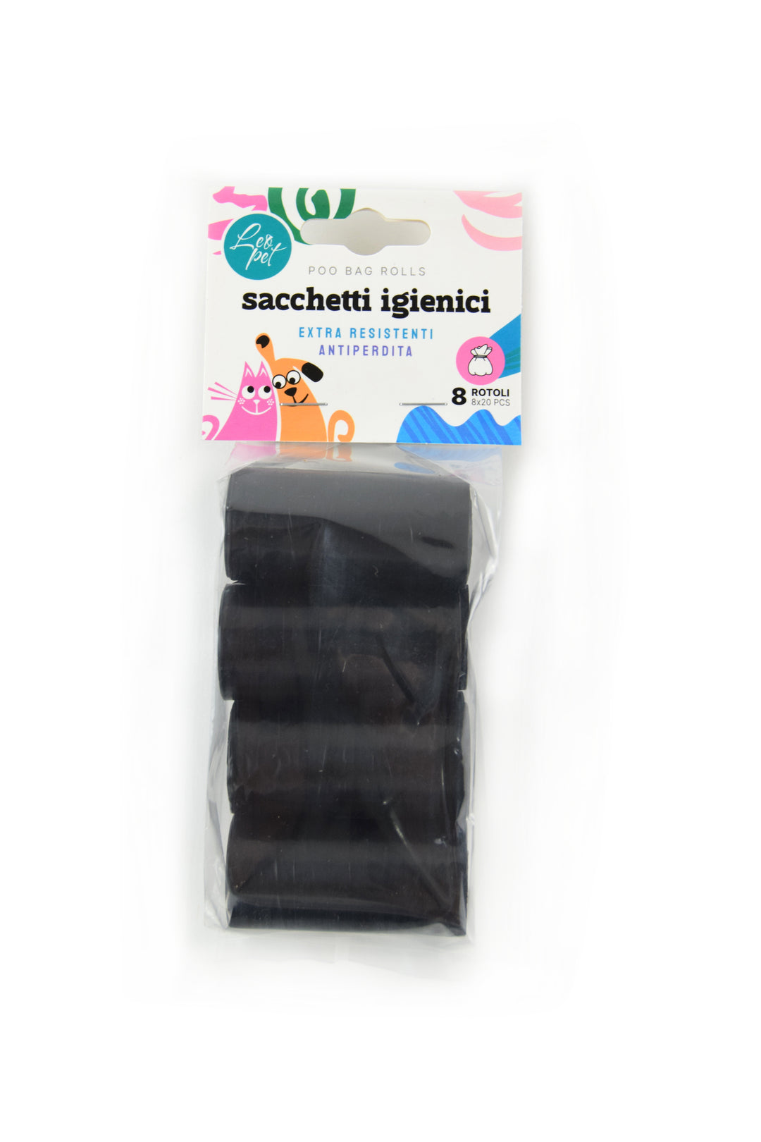 SACCHETTI IGIENICI NERI (8 rotoli)