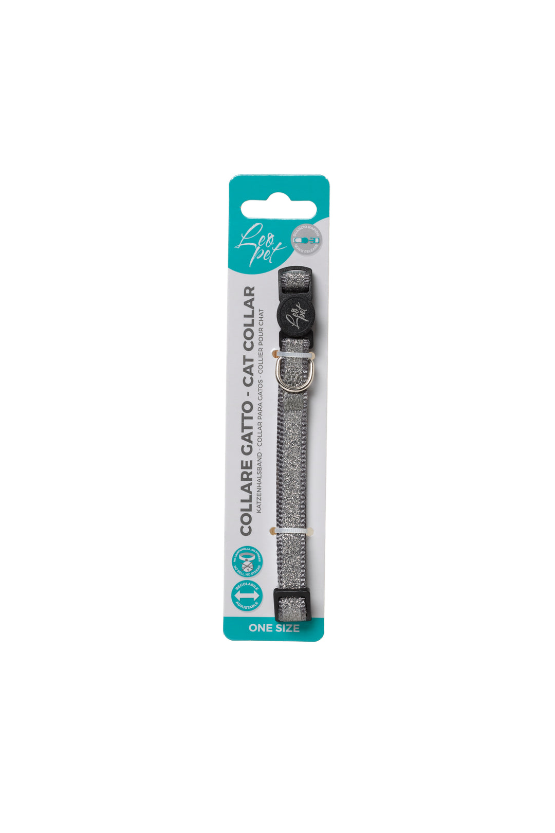COLLARE CON GLITTER RIFLETTENTE NERO