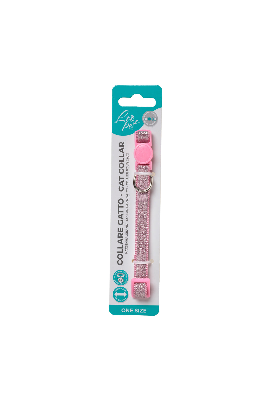 COLLARE CON GLITTER RIFLETTENTE ROSA