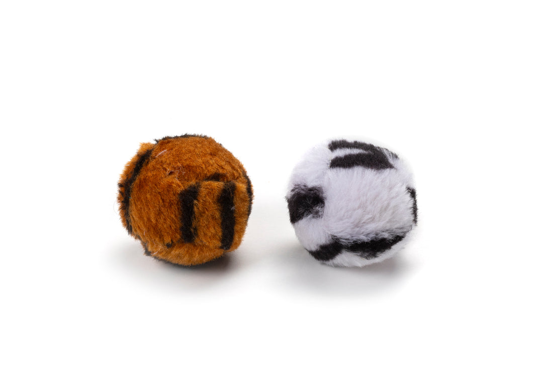 SET DI 2 PALLINE ANIMALIER IN PELUCHE