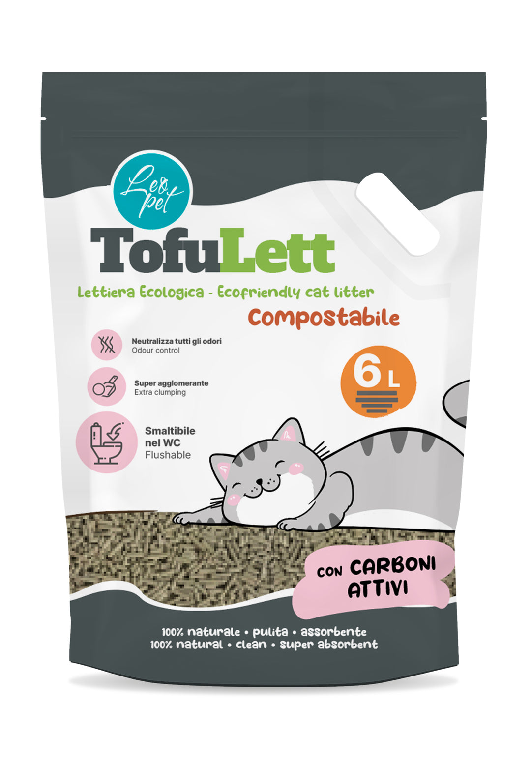 LETTIERA IN TOFU AI CARBONI ATTIVI