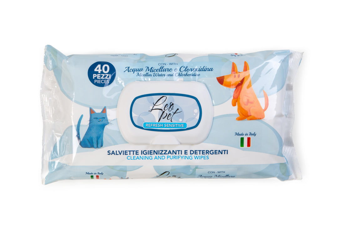 SALVIETTE ALL’ACQUA MICELLARE E CLOREXIDINA 40pz