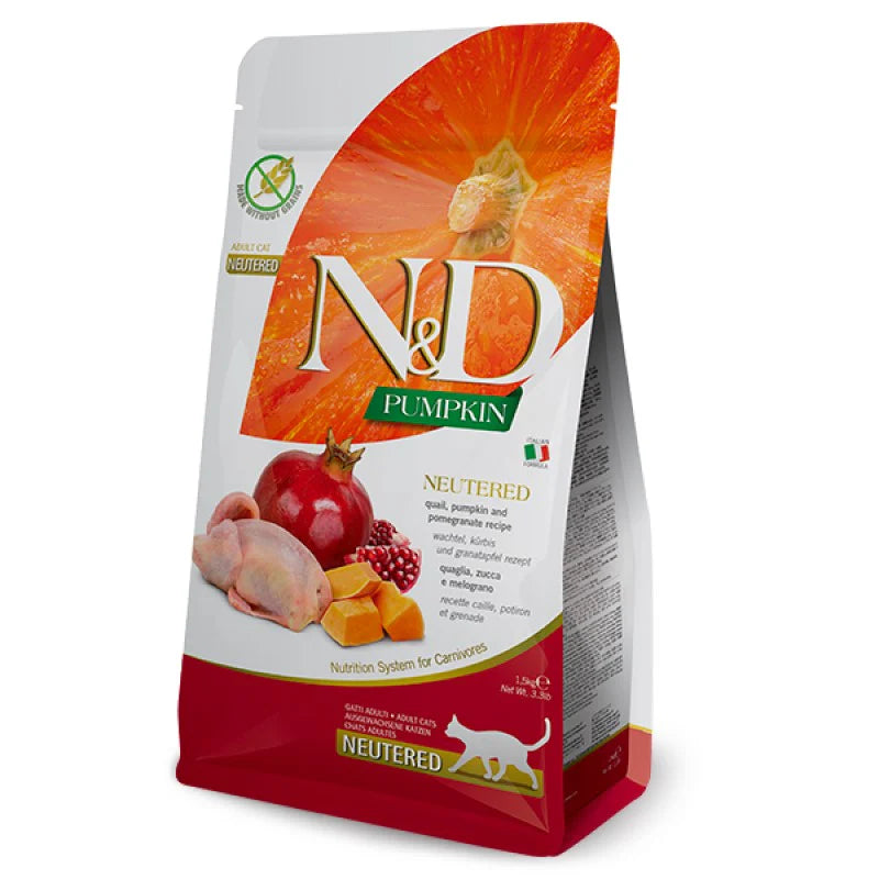 N&amp;D CAT PUMPKIN STERILIZZATI QUAGLIA