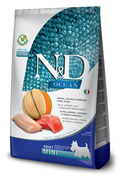 N&amp;D DOG OCEAN ADULT MINI SALMON 2,5Kg