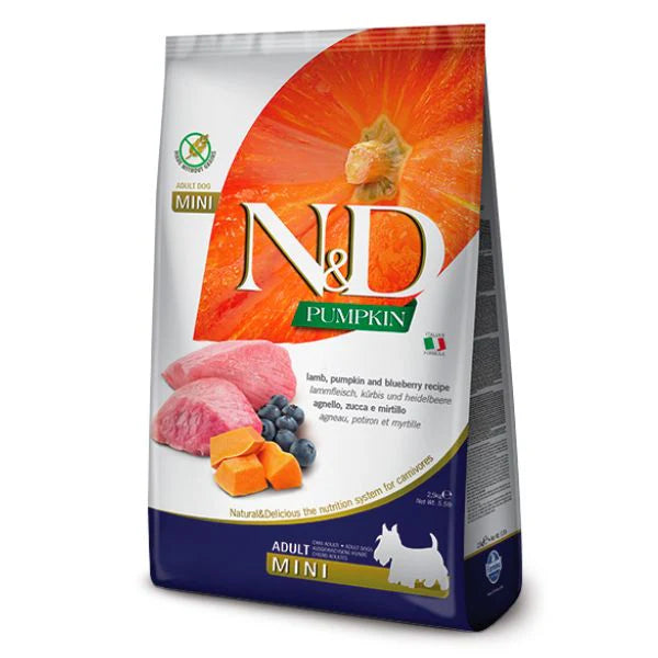 N&amp;D PUMPKIN ADULT MINI AGNELLO/MIRTILLO 2,5Kg